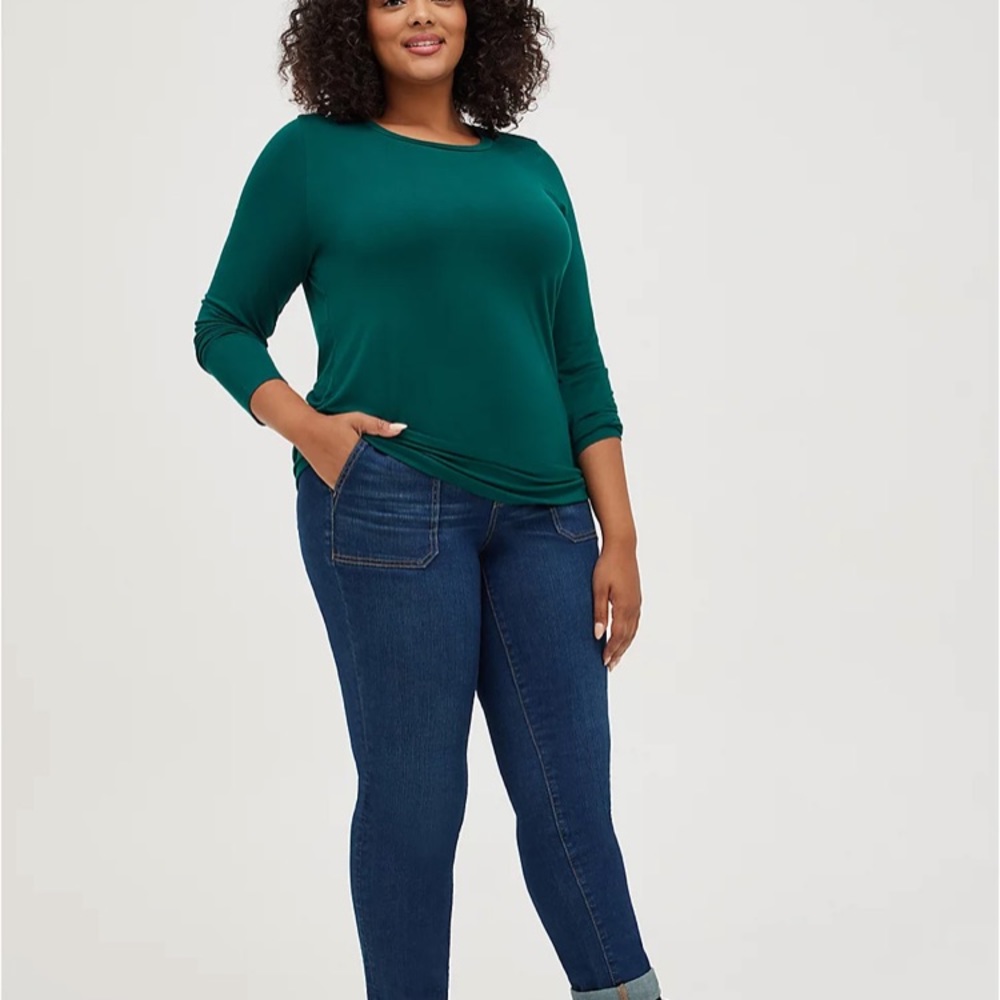 TORRID GREEN LONG SLEEVE SHIRT 3X